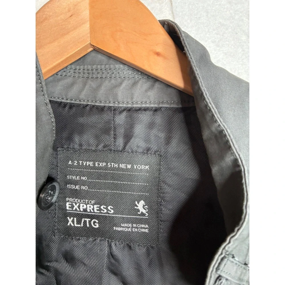 Express‎ A-2 Type EXP 5th New York Military Field Jacket Gray XL Men's Utility